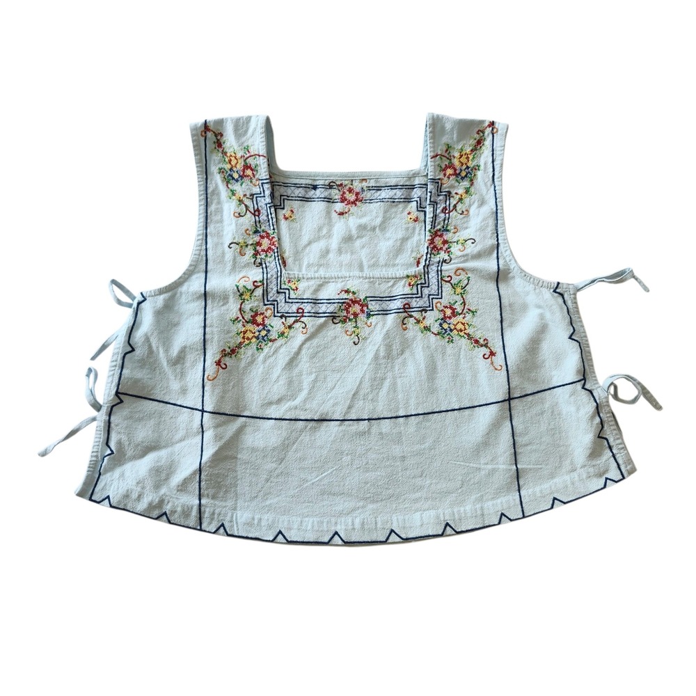 Free People Garden Wall Square Neck Sleeveless Top Blouse Embroidered Small - Picture 3 of 8